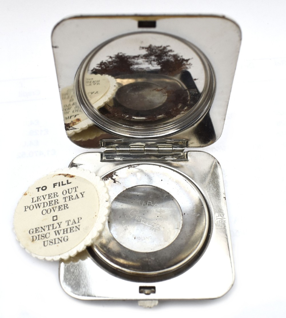 Art Deco Powder Compact CRINOLINE LADY By Gwenda , Unused, c1930 View VI