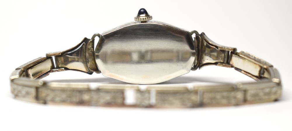 Art Deco 14k White Rolled Gold Ladies Watch, Serviced, c1929 View XI