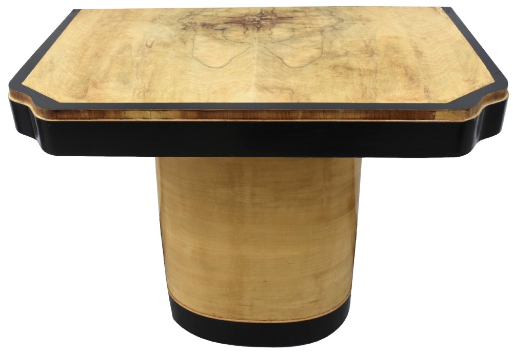 Art Deco Blonde Console Side Table, English, c1930