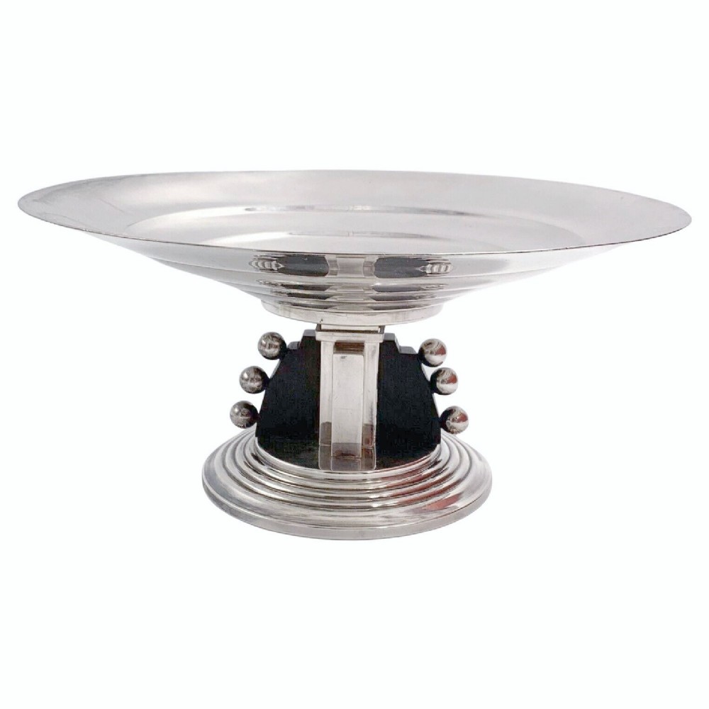 Art Deco Modernist Silver Plated Comport By ORBRILLE, France, c1930