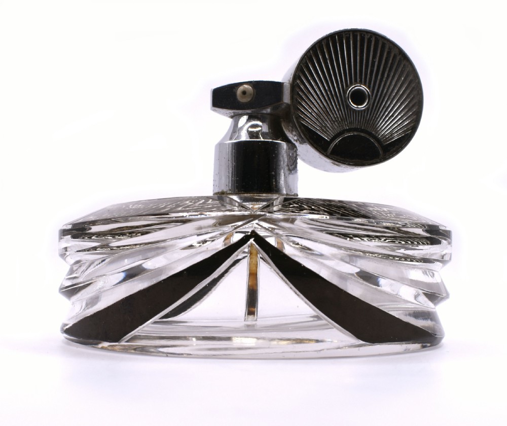 Art Deco Glass & Enamel Ladies Perfume Atomizer, c1930 View III