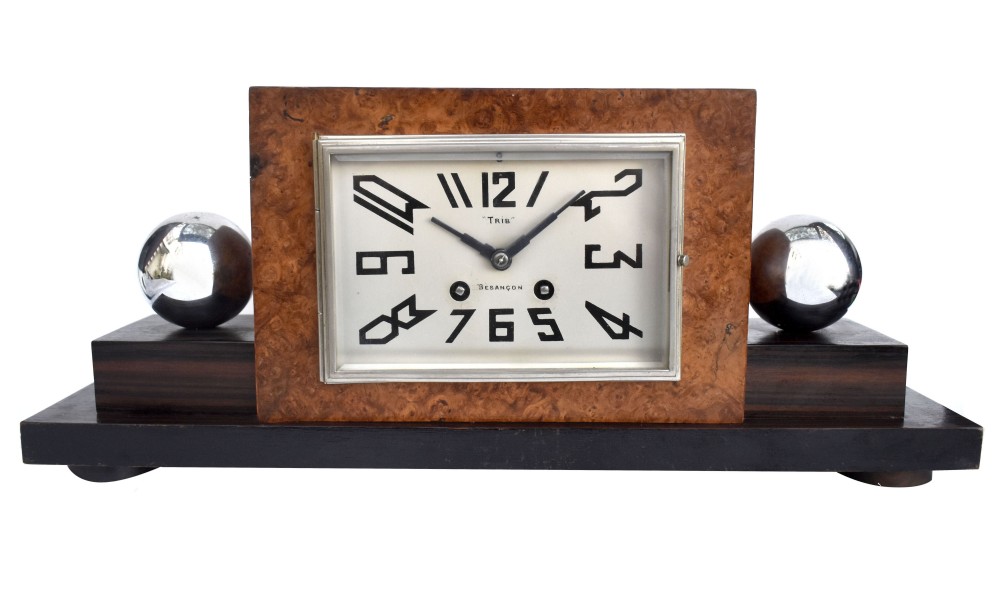 Art Deco Large French Mantle Clock, c1930