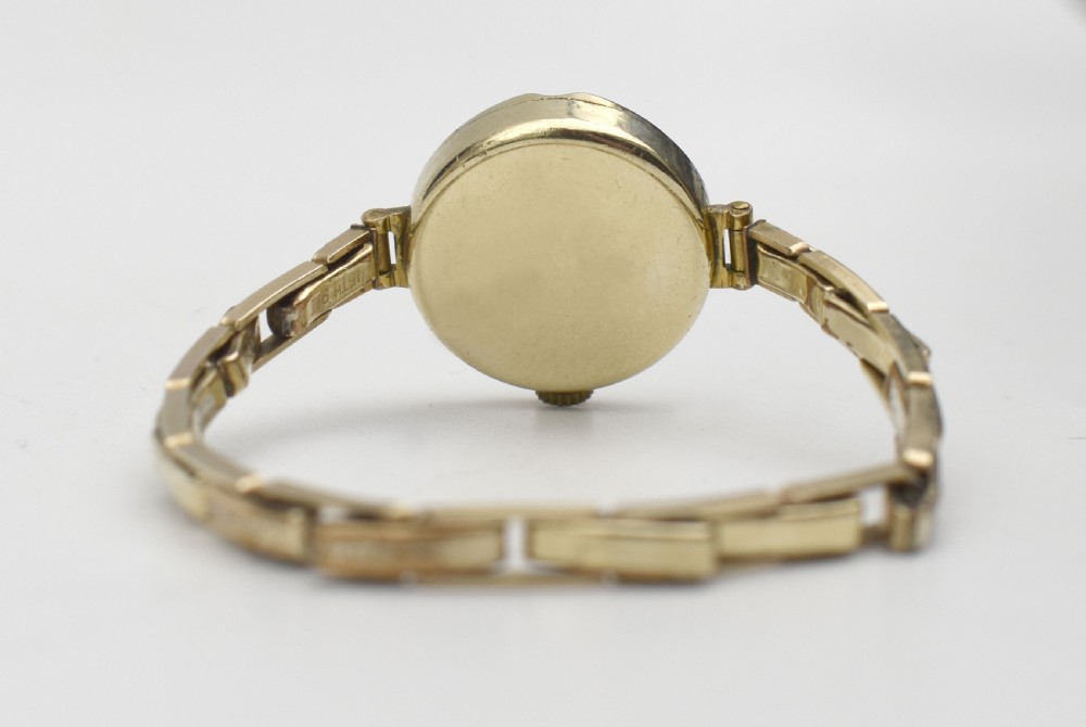 Art Deco Rolled Gold Harlequin Dial 15 Jewels Ladies Watch View VI