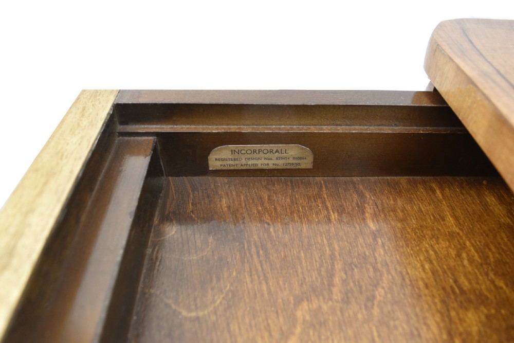 Art Deco Walnut Cocktail Cabinet On Casters, c1930 View III