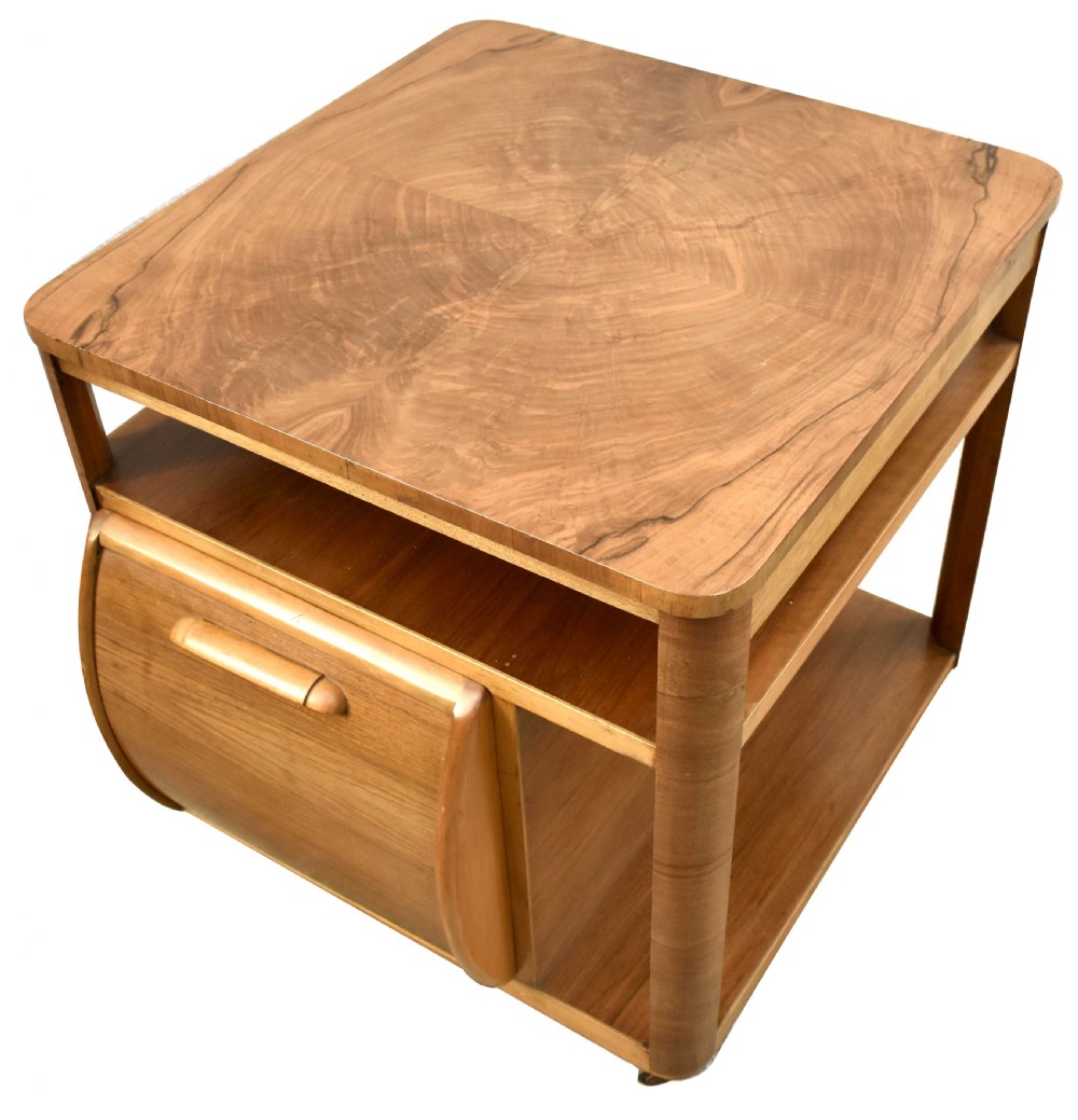 Art Deco Walnut Cocktail Cabinet On Casters, c1930 View VII