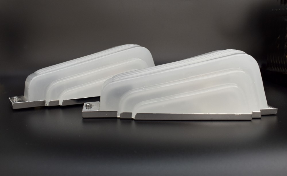 Art Deco Pair Of Odeon Opaque Glass Wall Lights, c1930 View V