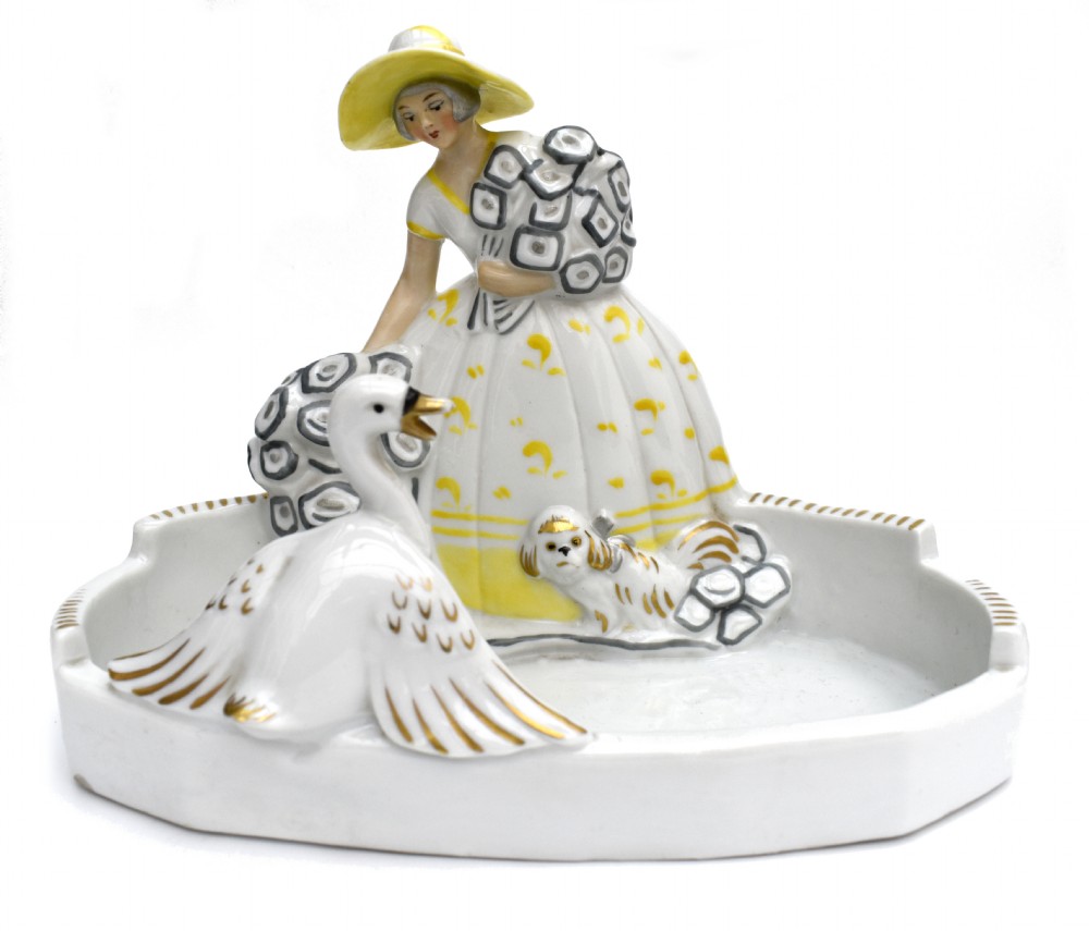 Art Deco Porcelain Poche, French, c1930 View VII