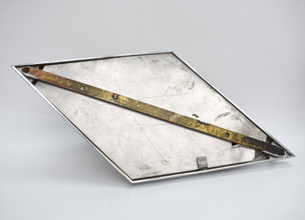 Art Deco Superb Large Original Opaque Glass Chrome Wall Light 38cm Long, c1930 View VI