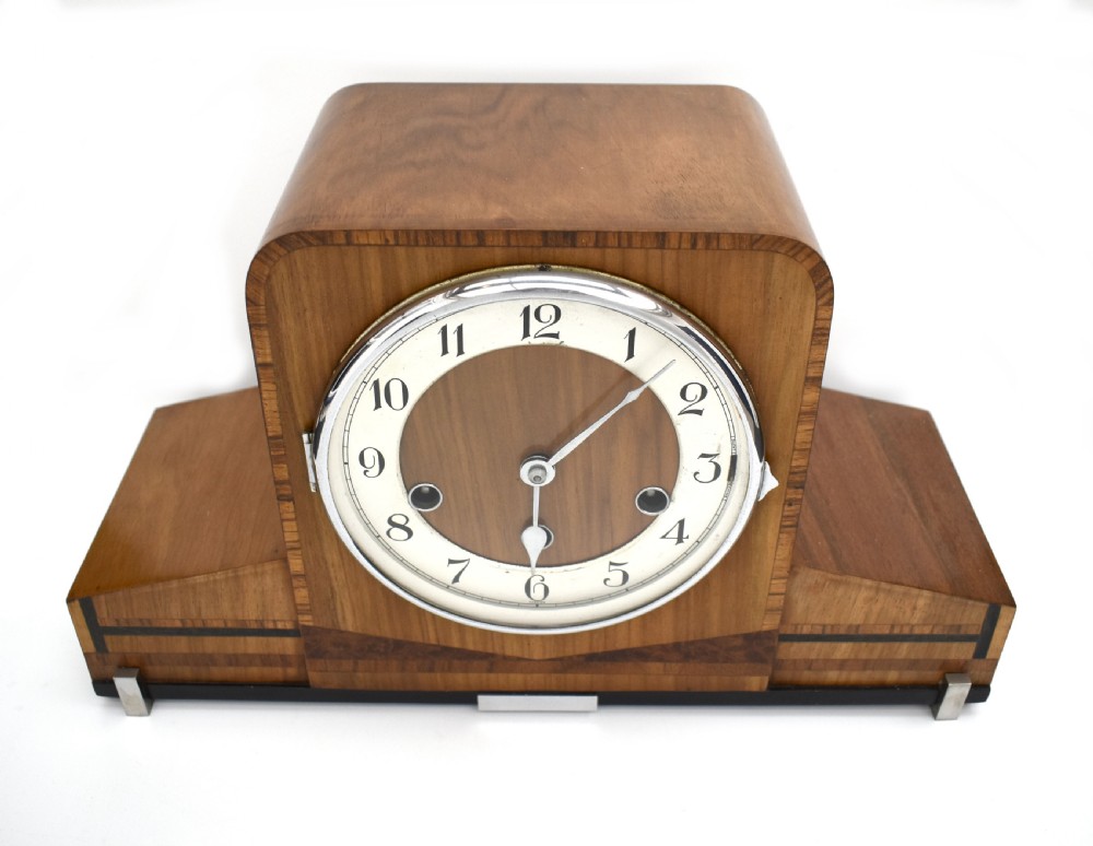 Art Deco Westminster Chime Mantle Clock, Haller, c1930 View II