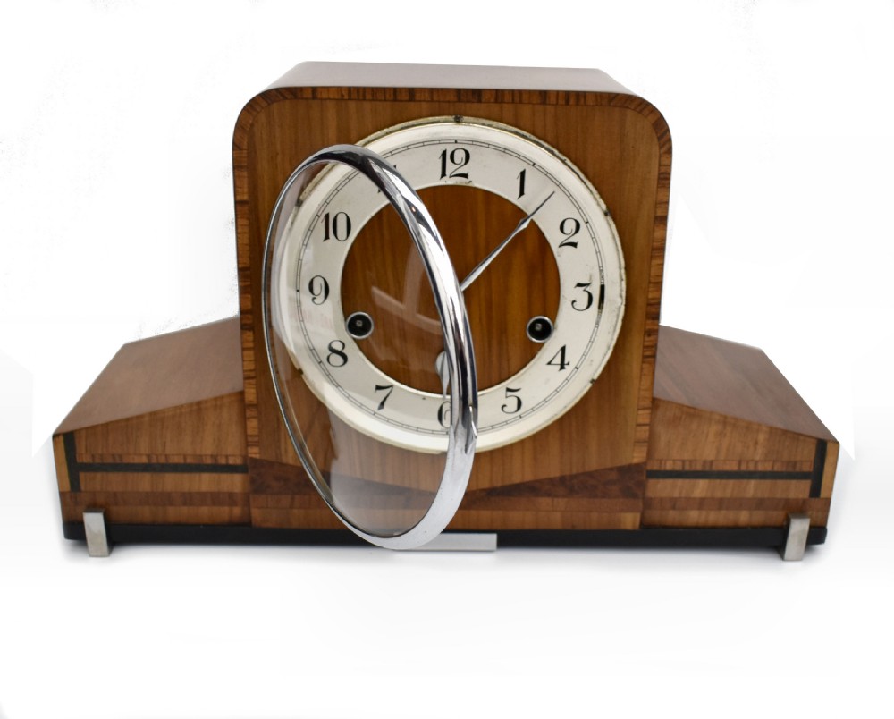 Art Deco Westminster Chime Mantle Clock, Haller, c1930 View III