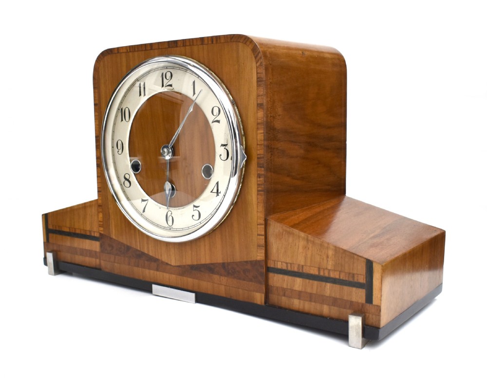Art Deco Westminster Chime Mantle Clock, Haller, c1930 View IV