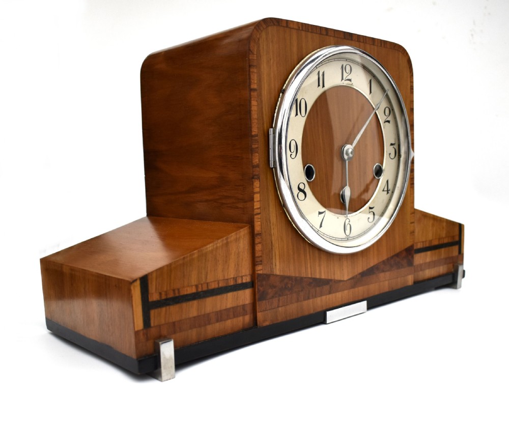 Art Deco Westminster Chime Mantle Clock, Haller, c1930 View VII