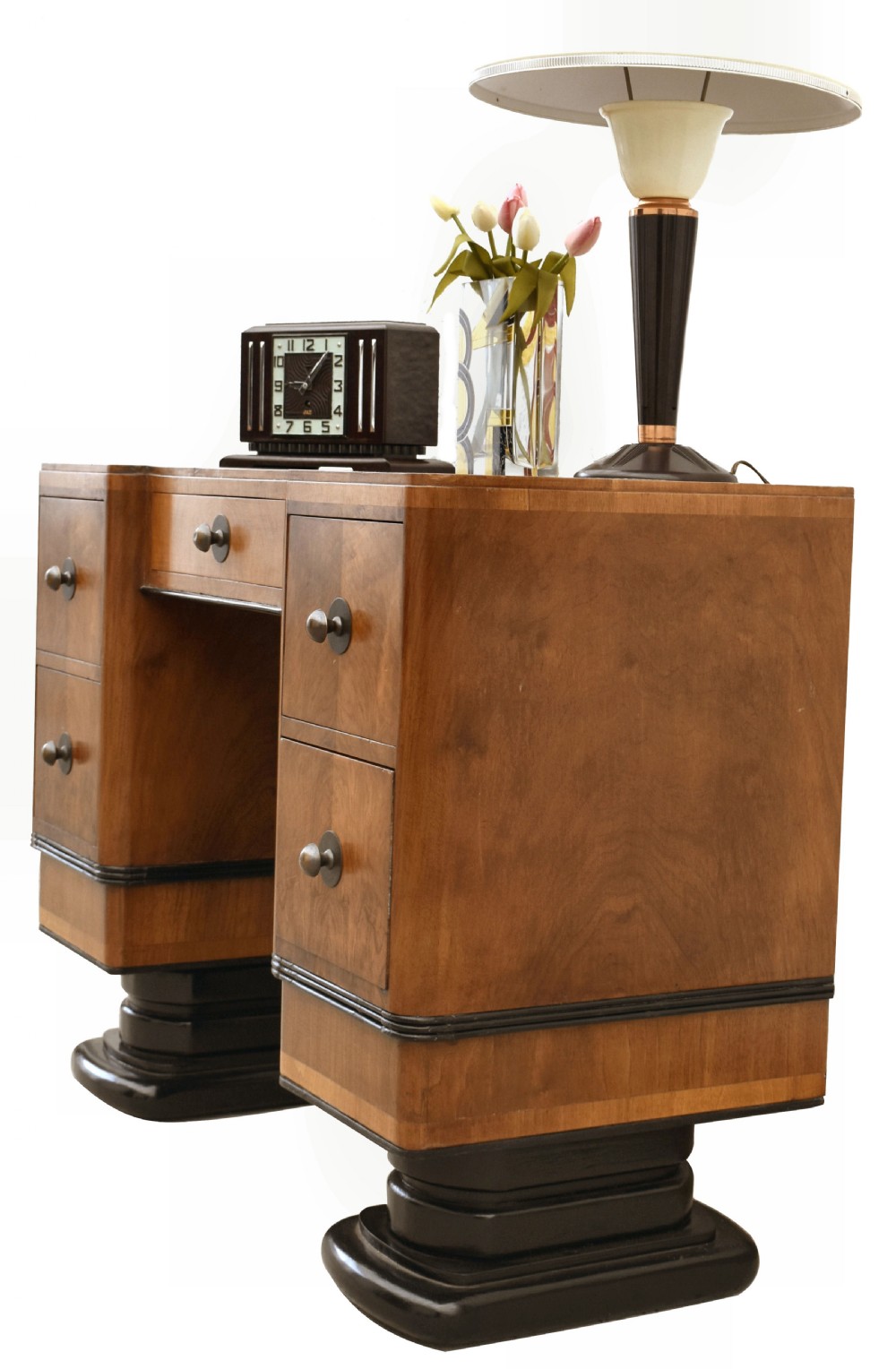 Art Deco Figured Walnut Desk, c1930 View II