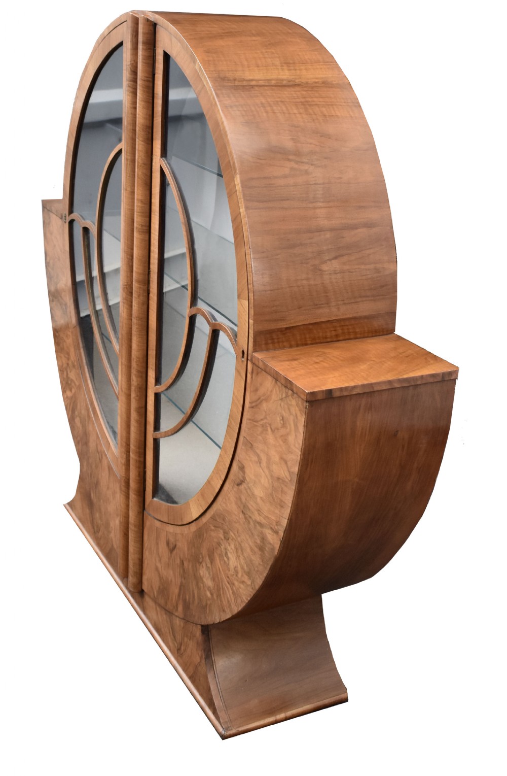 Art Deco Display Cabinet in Walnut, c1930s View IV