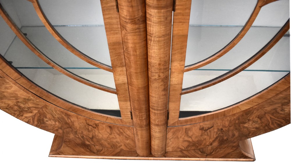 Art Deco Display Cabinet in Walnut, c1930s View V