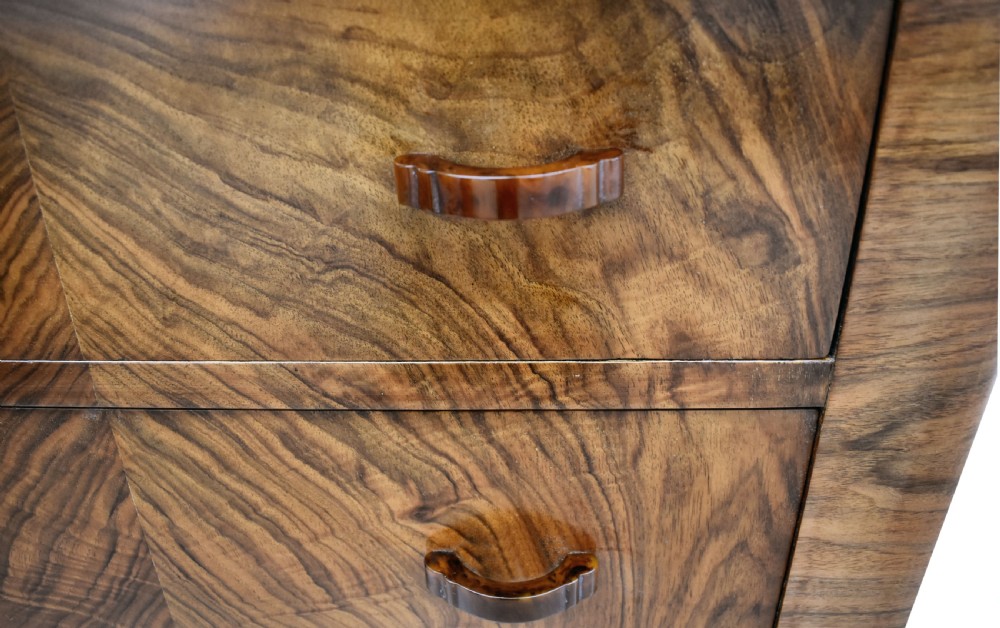 Art Deco Walnut Cloud Writing Bureau, c1930 View V