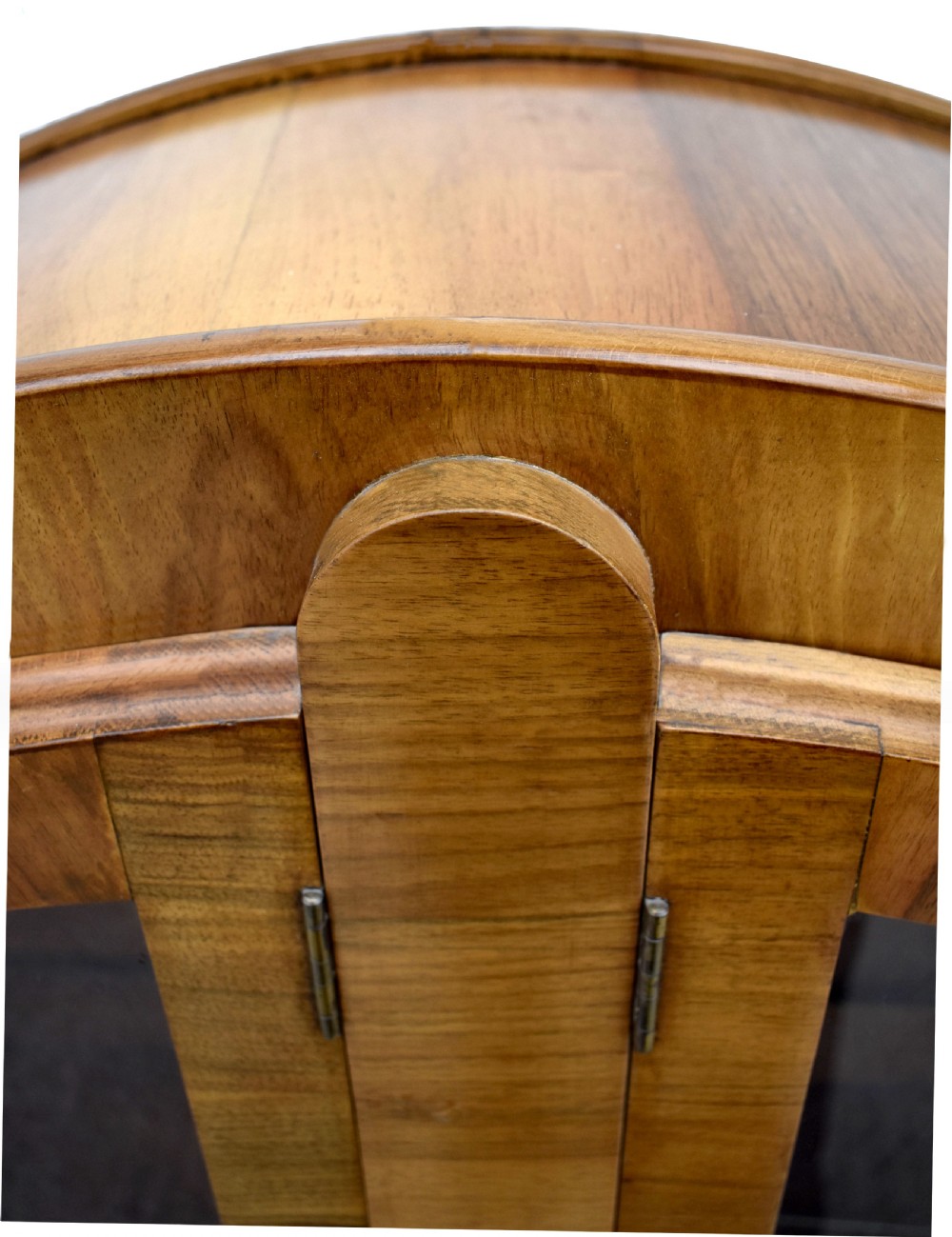 Art Deco Walnut Circular Display Cabinet, c1930s View V