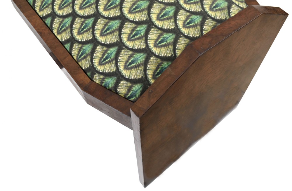 Art Deco Figured Walnut Dressing Table Stool, c1930 View V