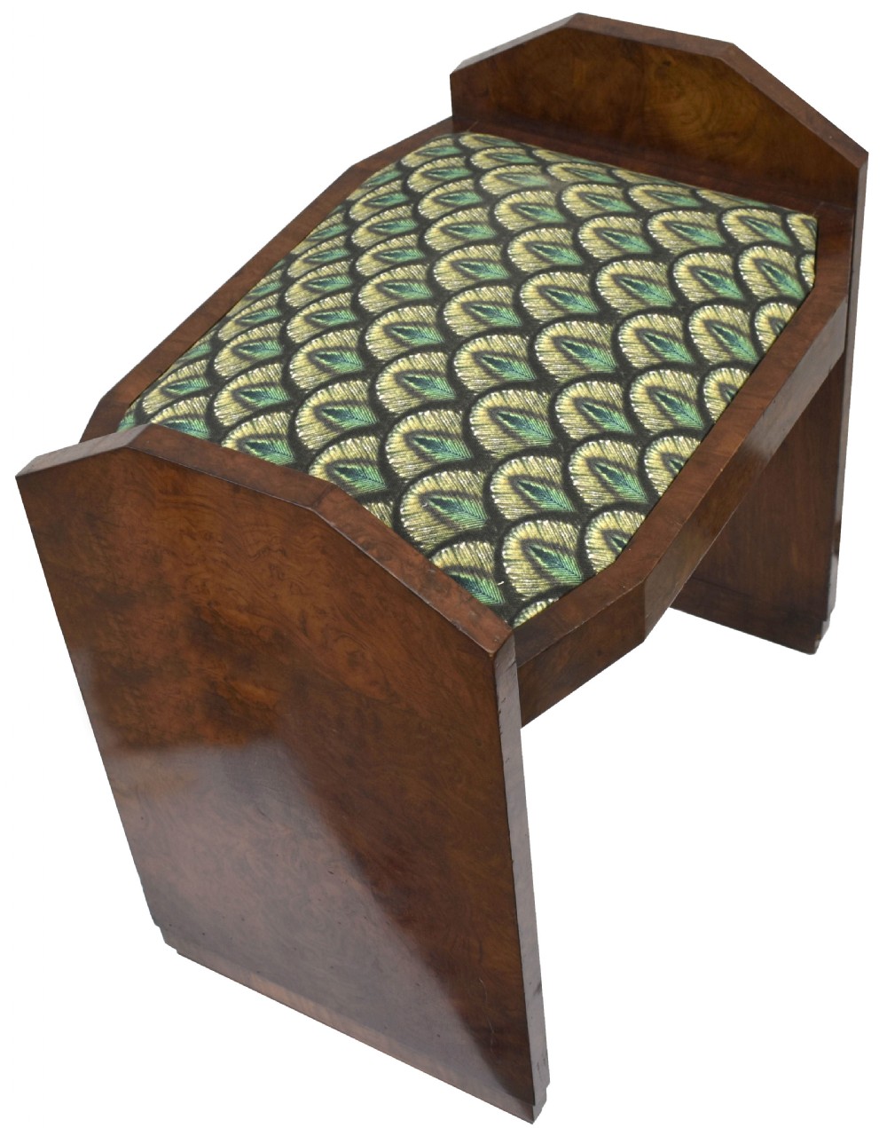 Art Deco Figured Walnut Dressing Table Stool, c1930 View VII