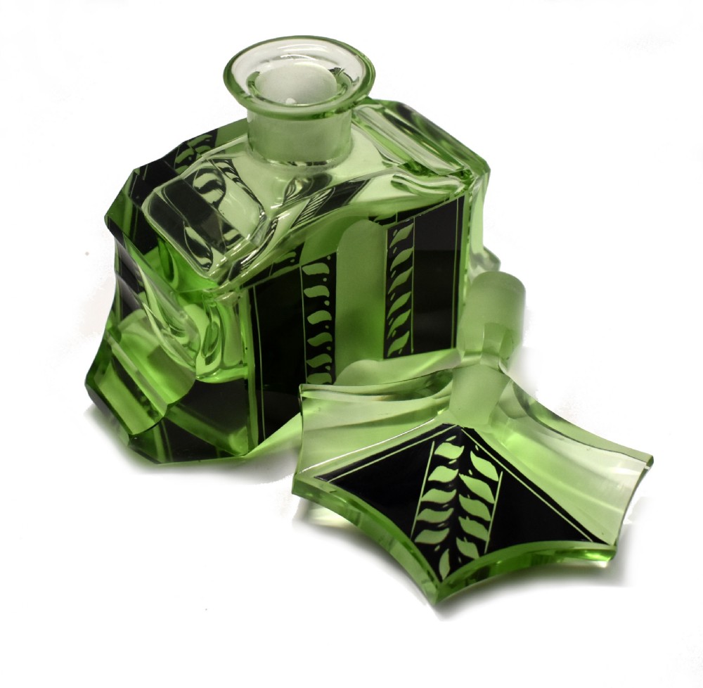Art Deco Large Glass Perfume Bottle By Karl Palda, c1930 View VII