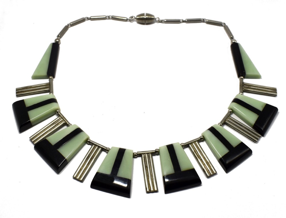 Art Deco Fabulous Modernist Bakelite Statement Necklace, c1930 View II