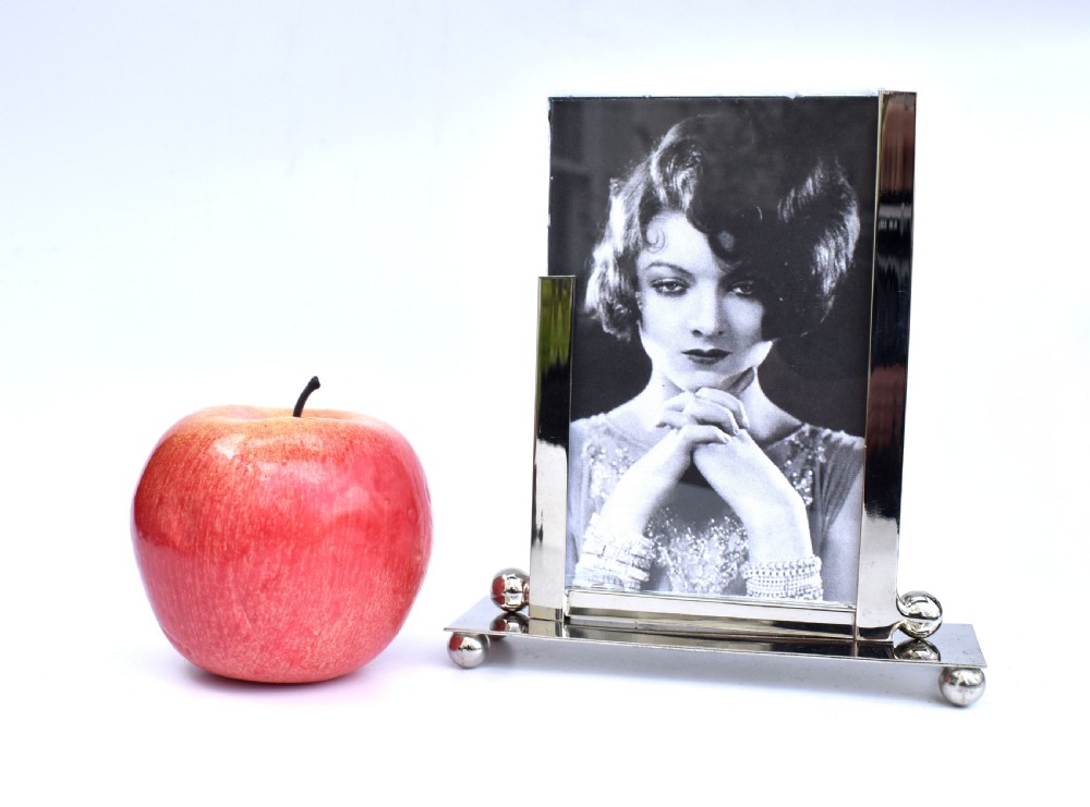 Art Deco Chrome & Glass Free Standing Picture Frame, c1930 View III