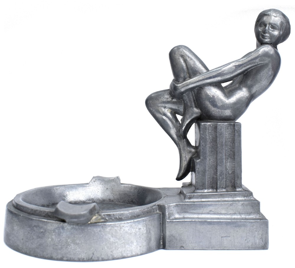 Art Deco Nude Female Ashtray By Frankart , c1930