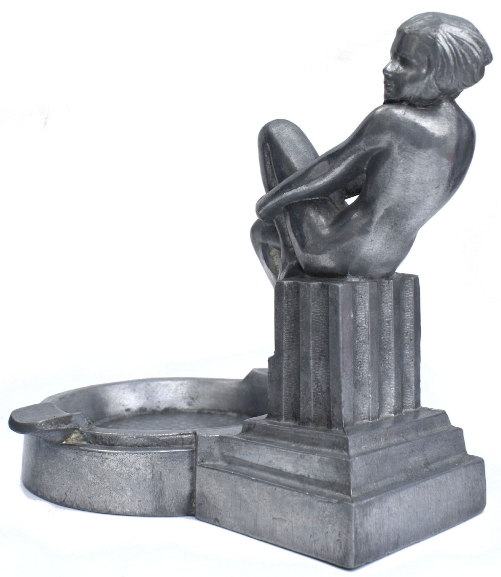 Art Deco Nude Female Ashtray By Frankart , c1930 View V