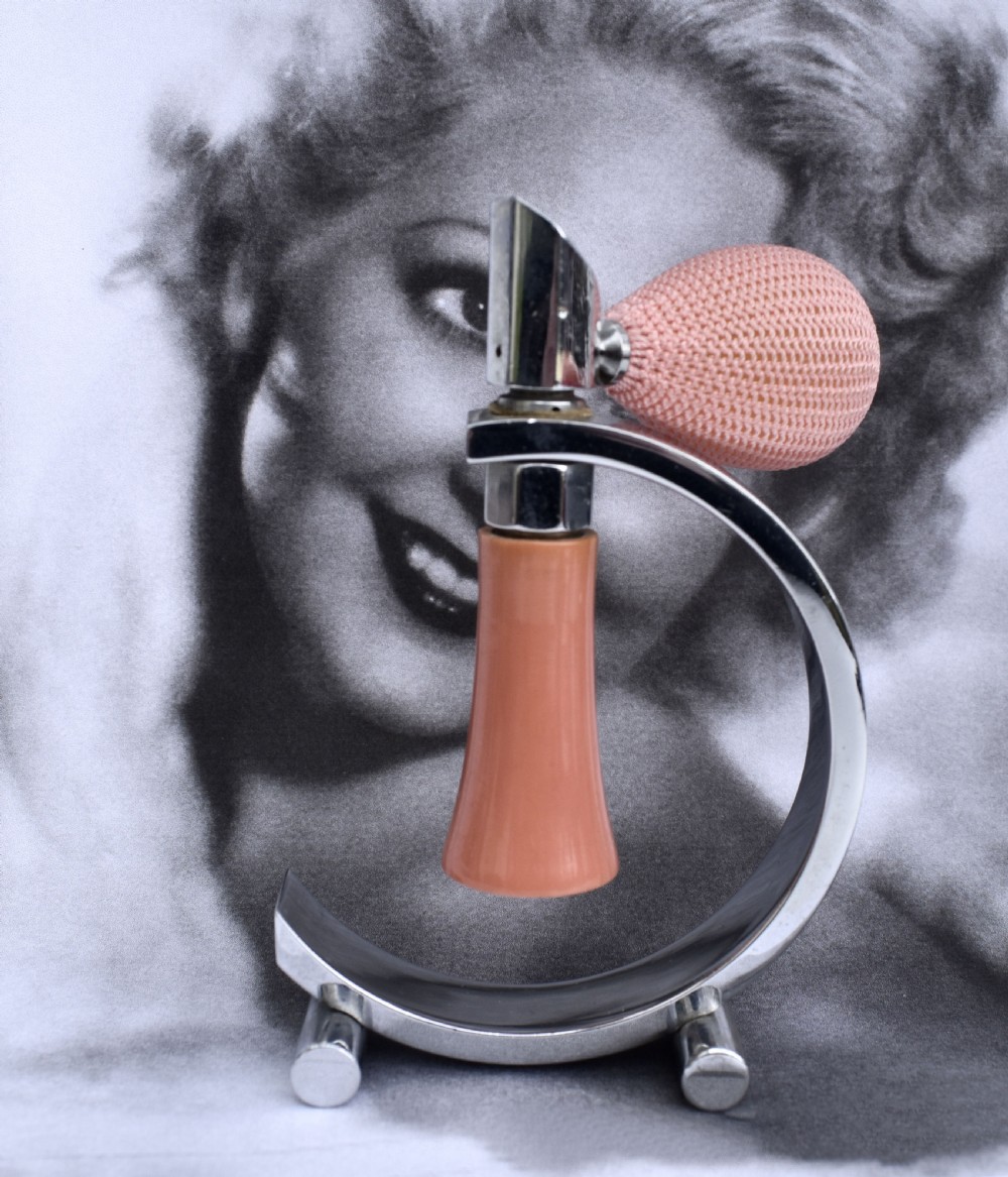 Art Deco Modernist Ladies Perfume Atomizer & Stand, c1930 View II