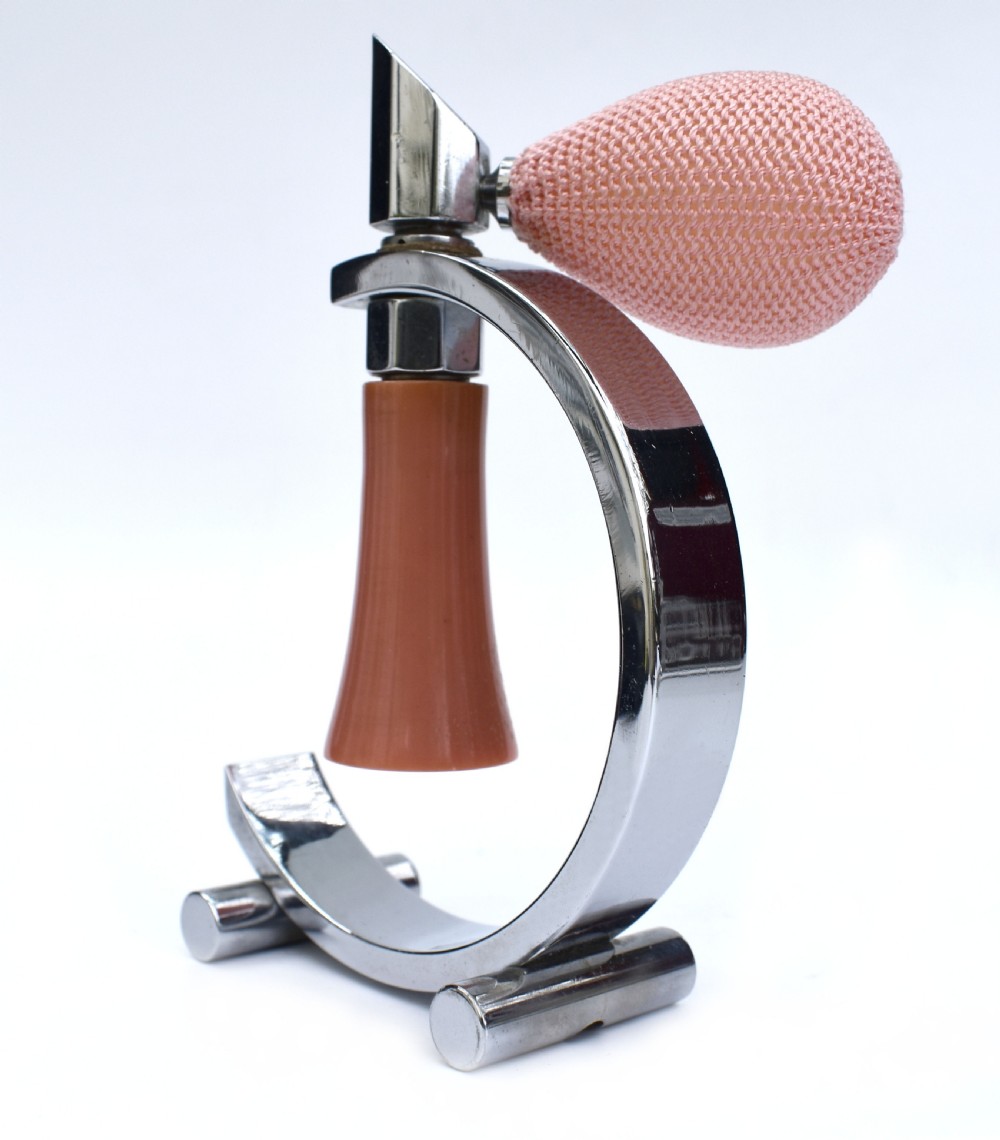 Art Deco Modernist Ladies Perfume Atomizer & Stand, c1930 View IV