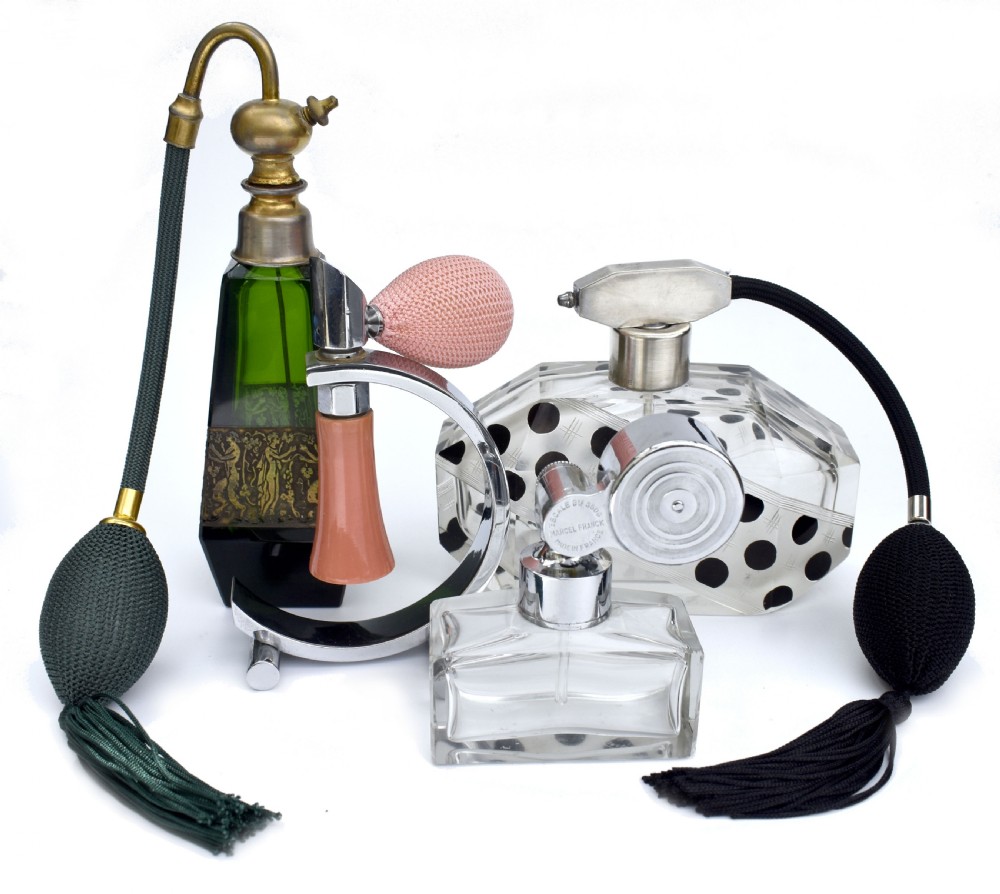 Art Deco Modernist Ladies Perfume Atomizer & Stand, c1930 View VII