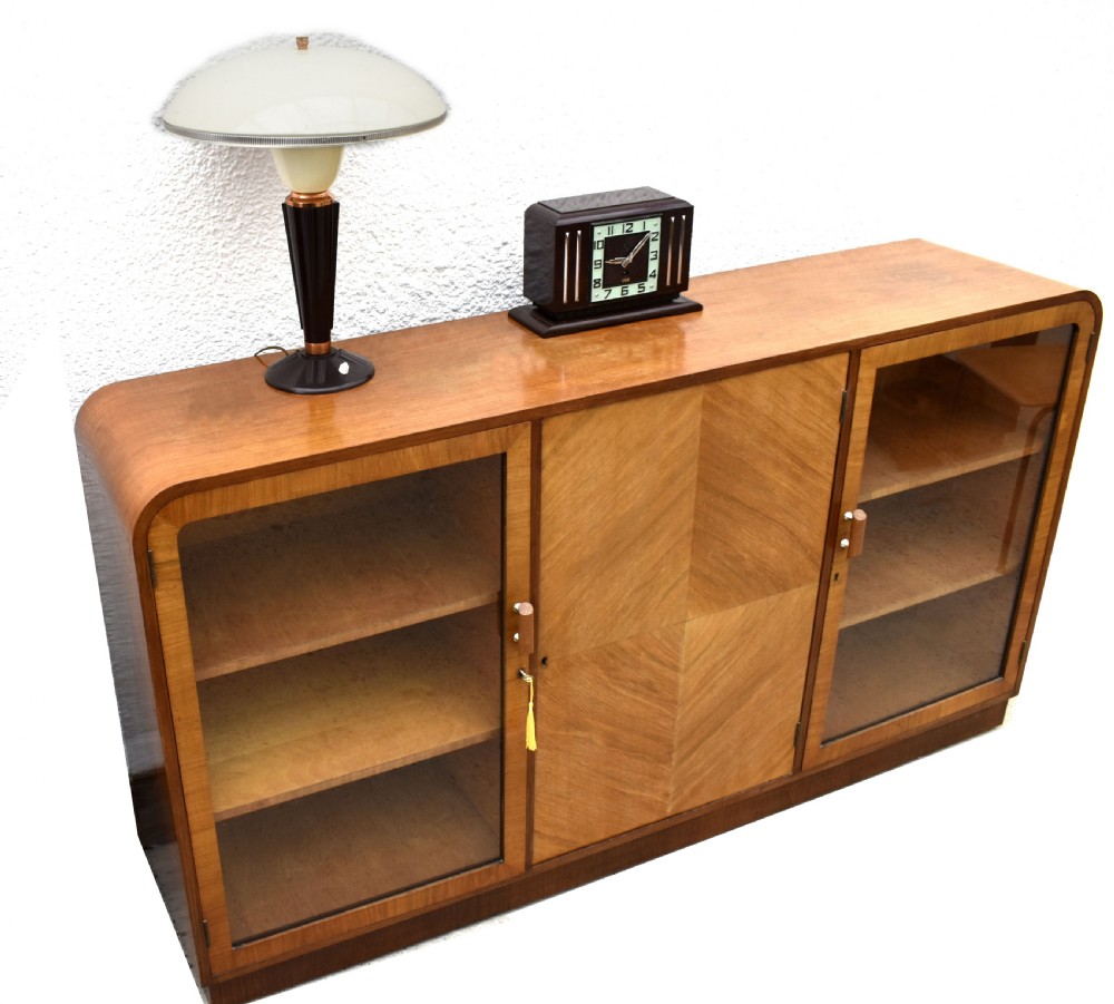 Art Deco Blonde Glazed Bookcase, c1930 View II