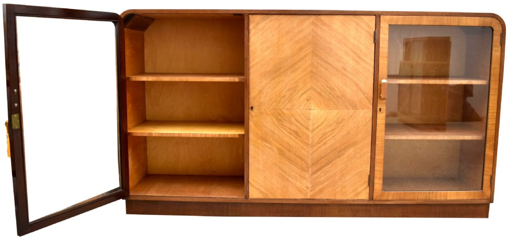 Art Deco Blonde Glazed Bookcase, c1930 View III