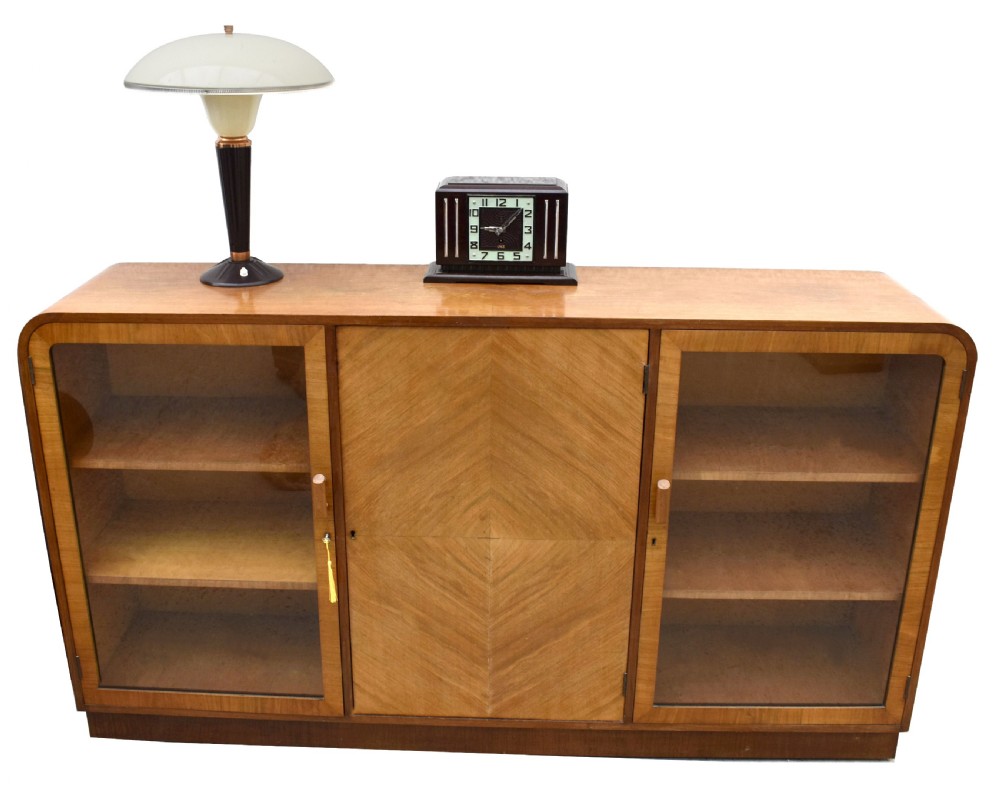 Art Deco Blonde Glazed Bookcase, c1930 View V