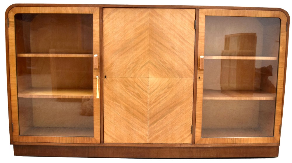 Art Deco Blonde Glazed Bookcase, c1930 View VII