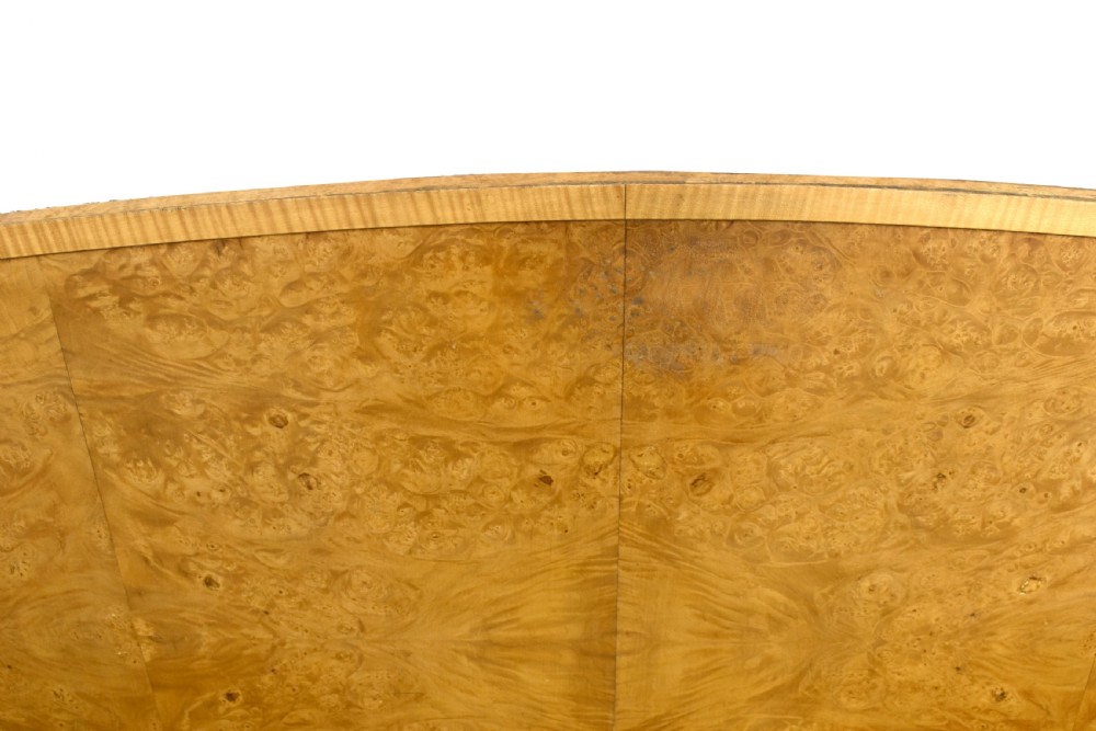 Art Deco Blonde Maple King Size Bed with Cabinets, c1930 View III