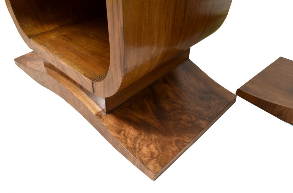 Art Deco Pair Of French Walnut Bedside Tables, c1930 View V