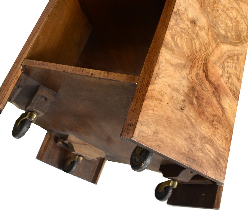 Art Deco Walnut Book Table By Harrods Of London, English, c1930 View VIII