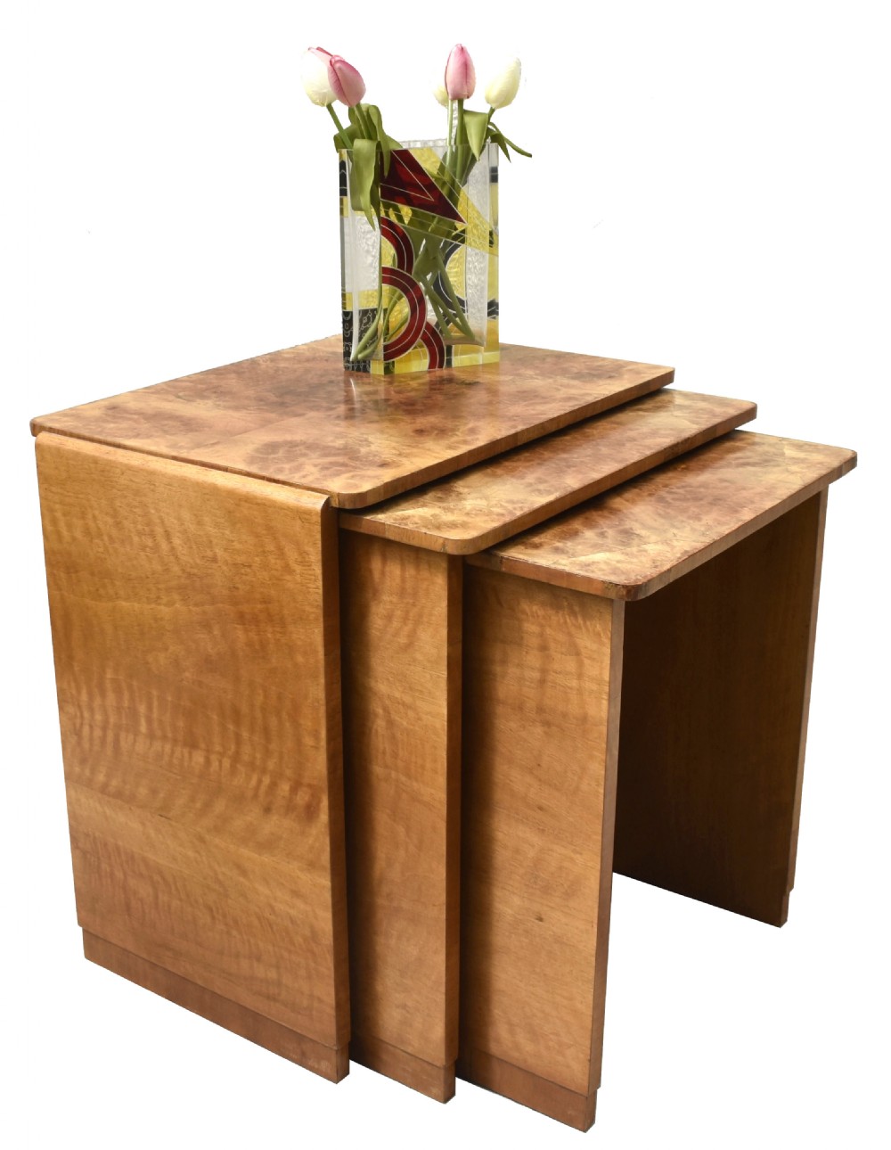 Art Deco H & L Epstein Set of Three Nest of Tables, English, c1930s View II