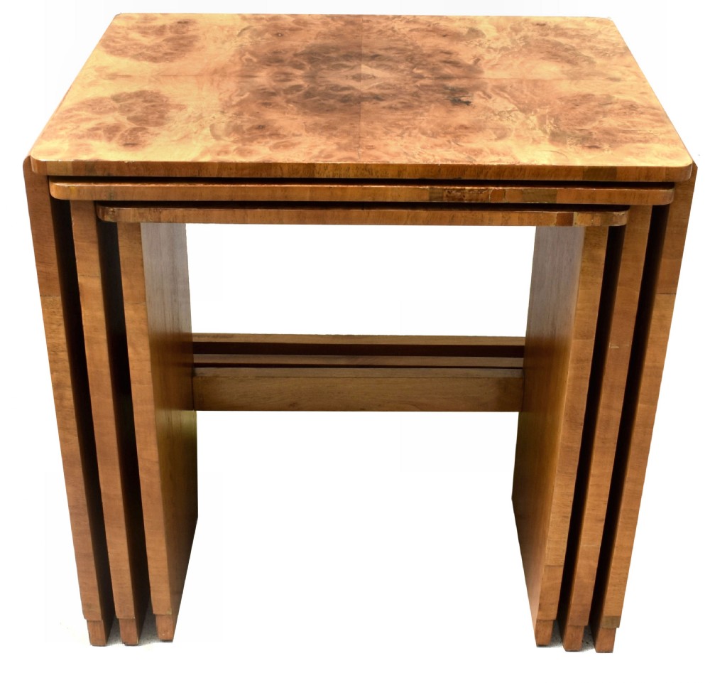 Art Deco H & L Epstein Set of Three Nest of Tables, English, c1930s View III