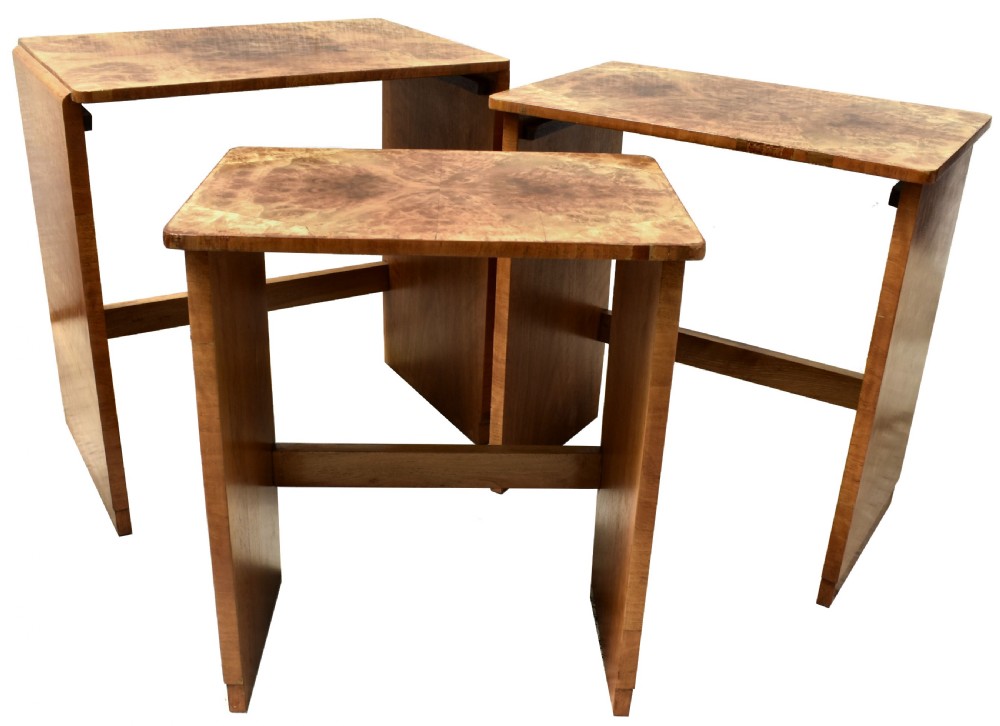 Art Deco H & L Epstein Set of Three Nest of Tables, English, c1930s View VIII