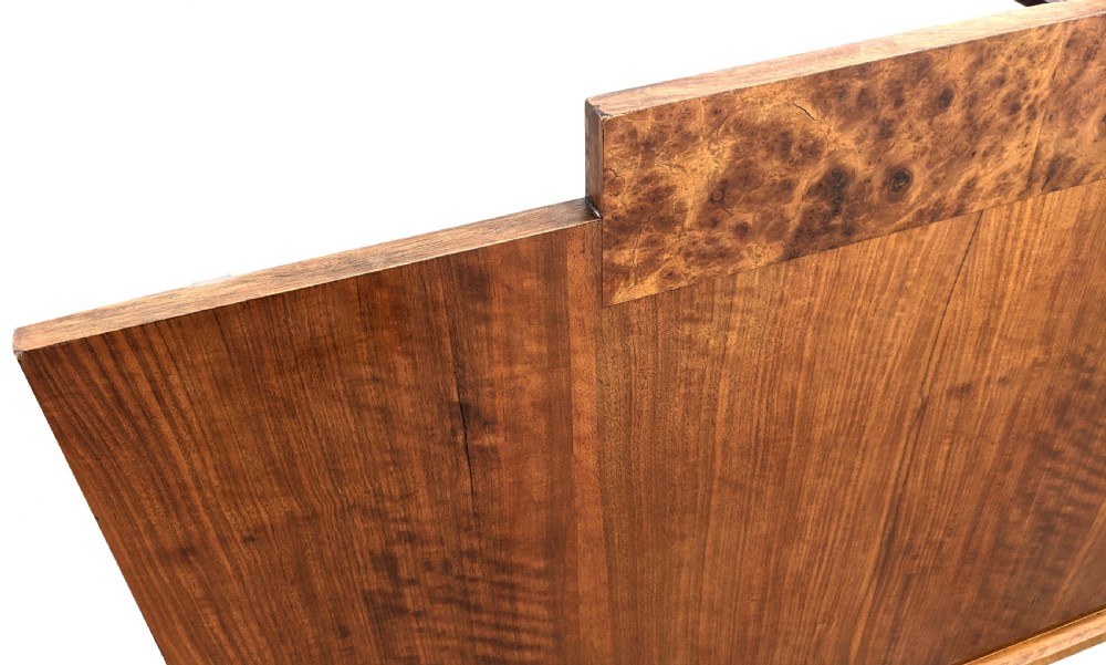 Art Deco Skyscraper Walnut Double Bed, c1930 View V