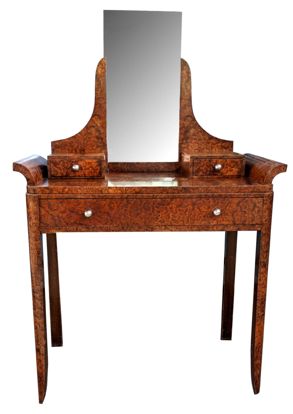 Art Deco Ladies Walnut Dressing Table, French, c1930