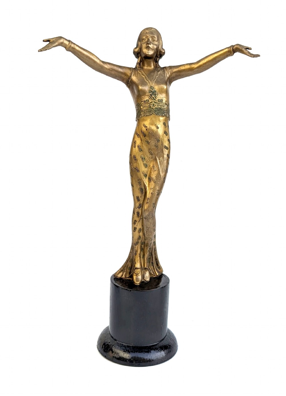 Art Deco Female 'Hollywood' Girl In Spelter, c1930