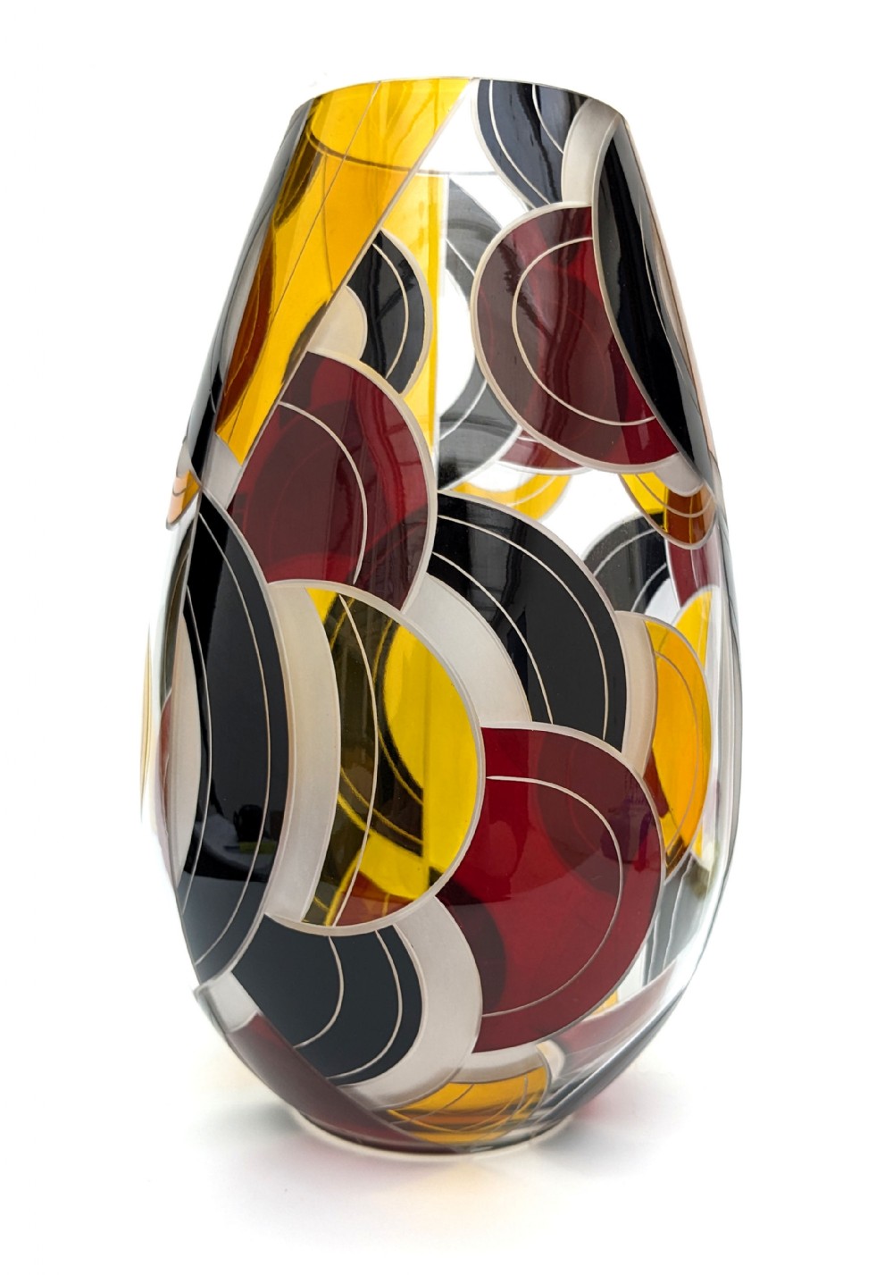 Art Deco Spectacular Czech Glass Vase, c1930