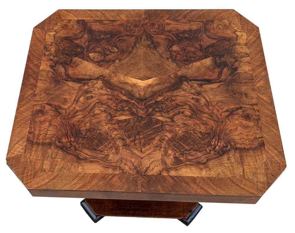 Art Deco Figured Walnut Coffee Table, c1930s View V