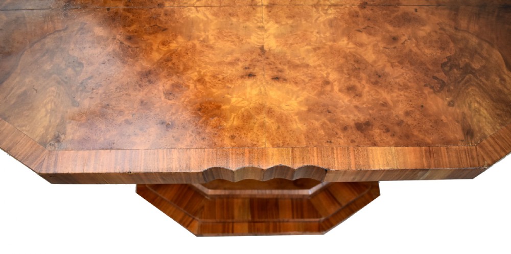 Art Deco Walnut U Base Table By Hille, c1930 View IV