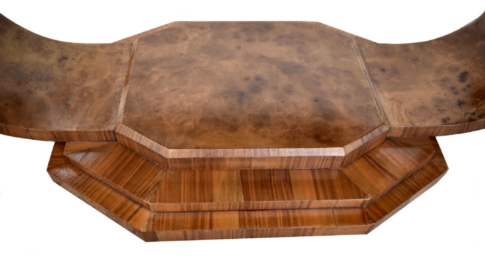 Art Deco Walnut U Base Table By Hille, c1930 View V