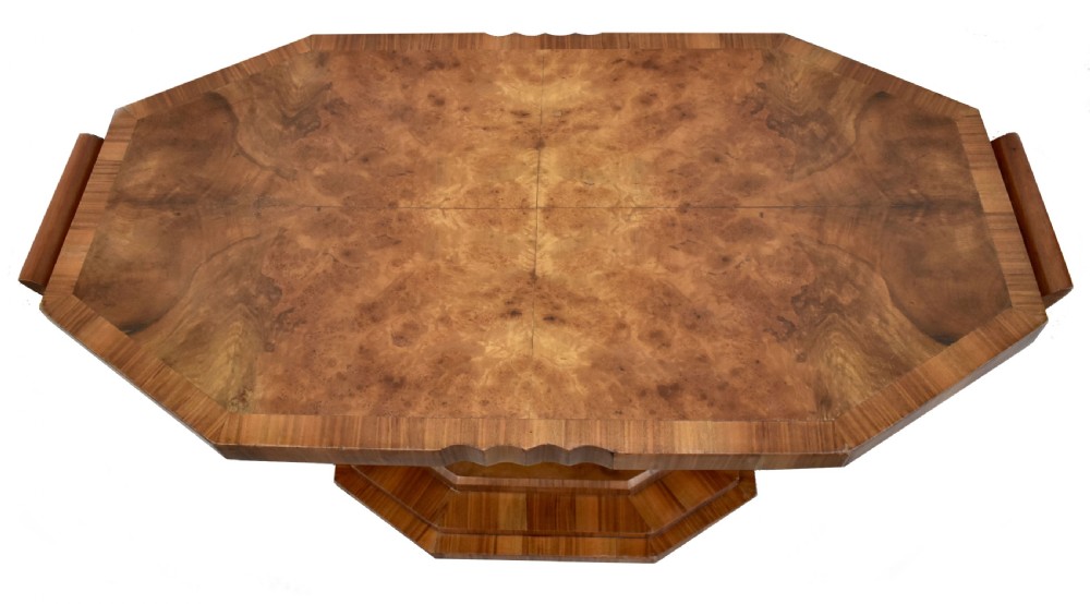 Art Deco Walnut U Base Table By Hille, c1930 View VI