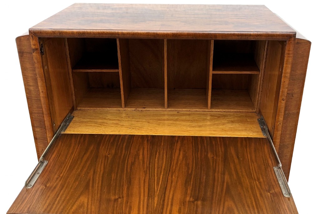Art Deco Walnut Writing Bureau, c1930 View VII